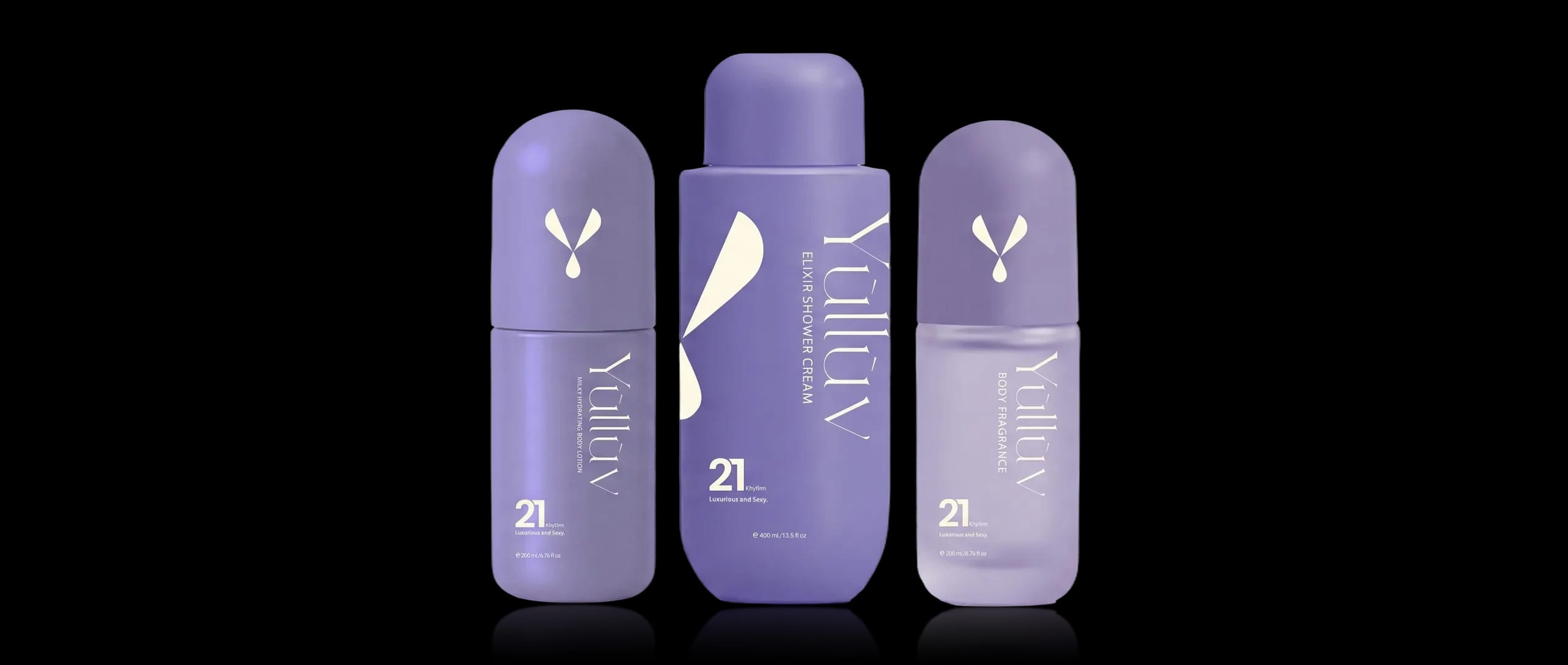 Yulluv Rhythm 21 Luxurious & Sexy body care: body lotion, elixir shower cream and body fragrance